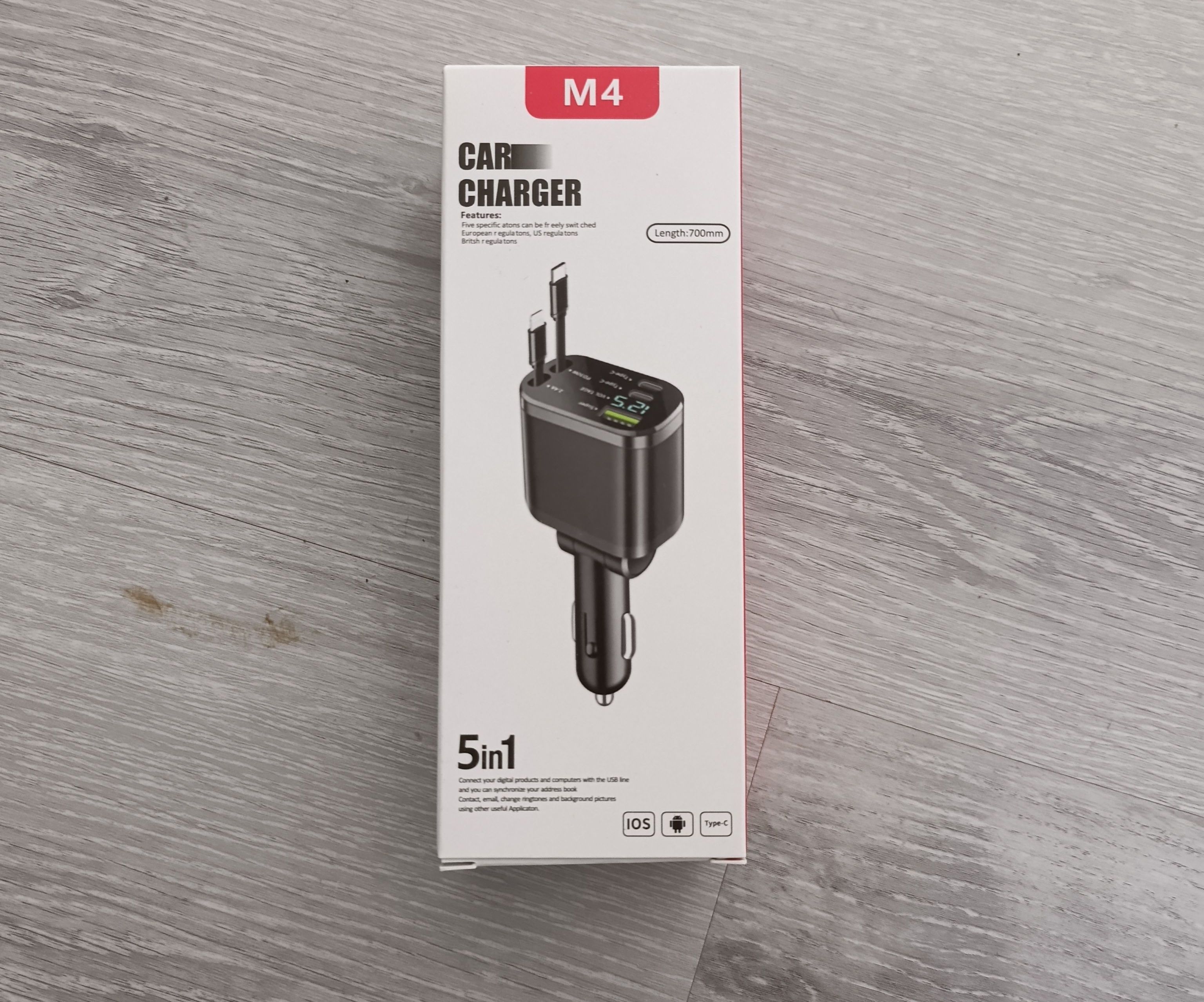 Cargador 12 V 5en1