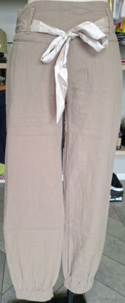 Bon Bon Collection Cuff Pants with Silk Belt