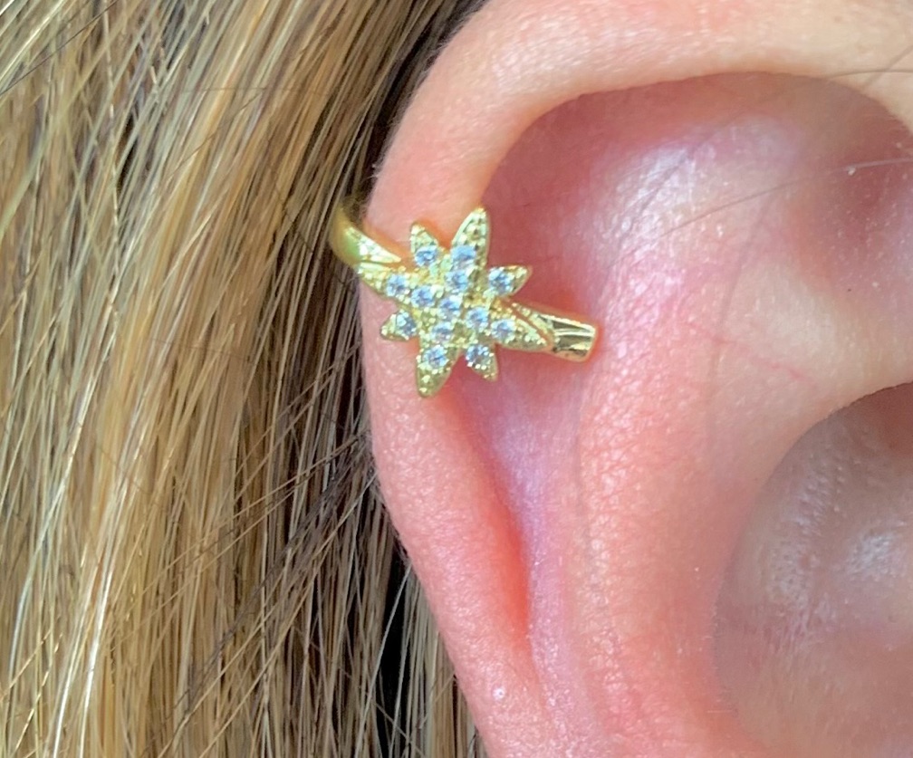 Aercoff con forma de estrella / sol full circonia