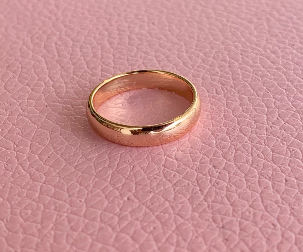 Anillo liso dorado