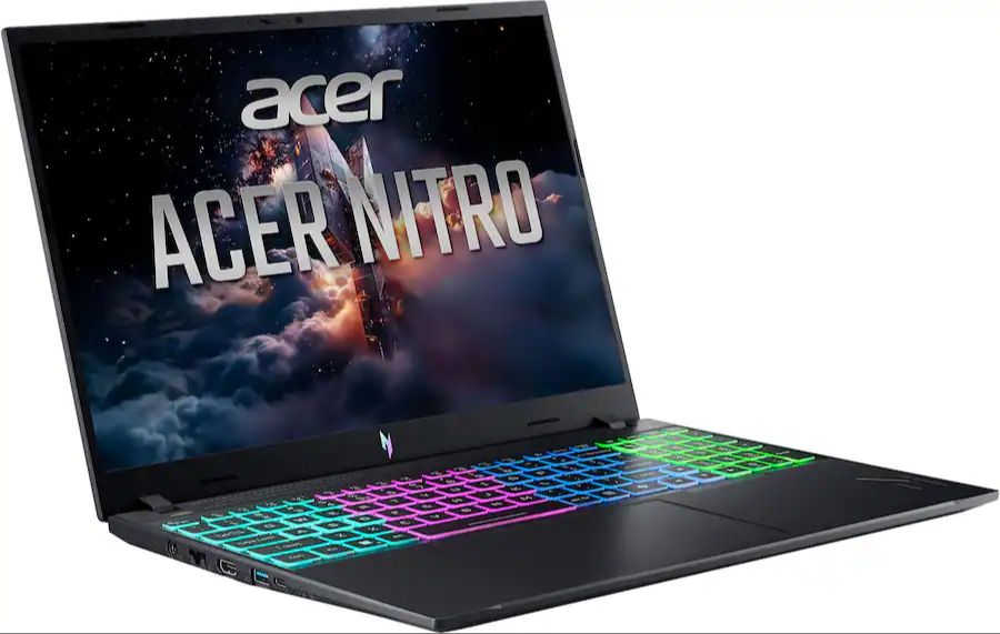 Acer Nitro V16 16" WUXGA 165Hz Gaming Laptop - Intel Core 7 240H 2024 - NVIDIA GeForce RTX 5060 – 16GB Memory – 512GB Storage - Obsidian Black
