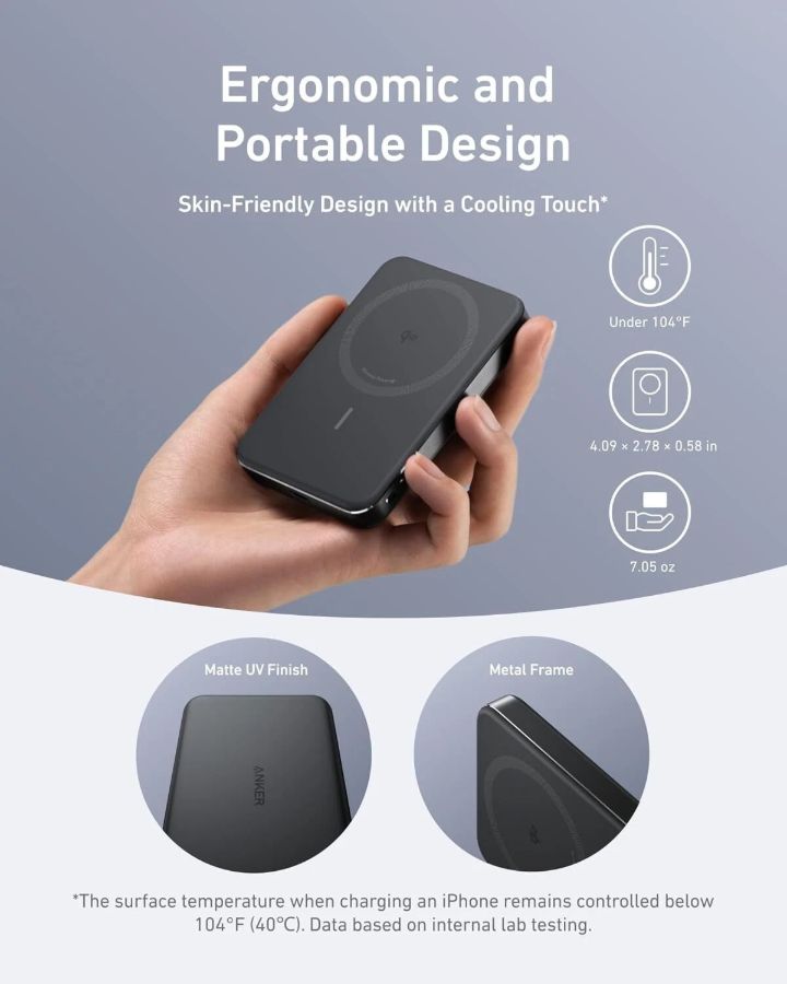Anker MagGo Power Bank 10K Ultra-Slim 15WQi2 MagSafe Magnetic Charger for iPhone