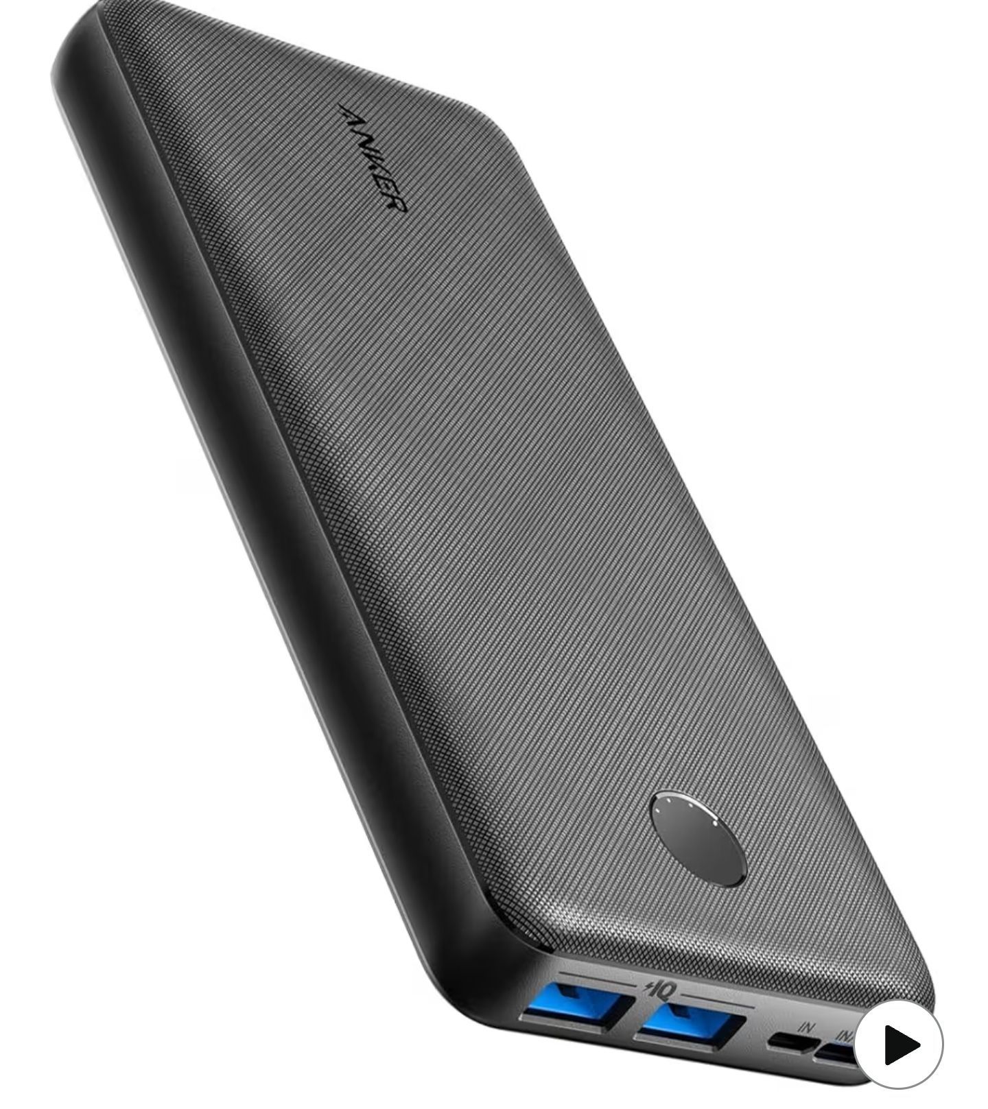 Anker Cargador portátil , 325 Power Bank (PowerCore Essential 20K), 20000mAh Battery Pack with 15W Charging, PowerIQ, 2 USB-A, 1 Micro USB, Two-Way USB-C Ports for iPhone Series, AirPods,