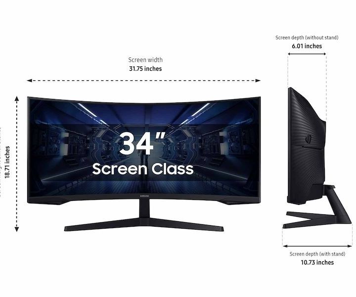 34 Inch Odyssey G5 G55T
QHD | 165Hz | AMD FreeSync Premium | Curved | Gaming Monitor