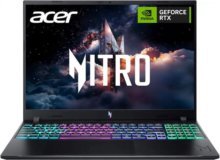 Acer Nitro V16 16" WUXGA 165Hz Gaming Laptop - Intel Core 7 240H 2024 - NVIDIA GeForce RTX 5060 – 16GB Memory – 512GB Storage - Obsidian Black