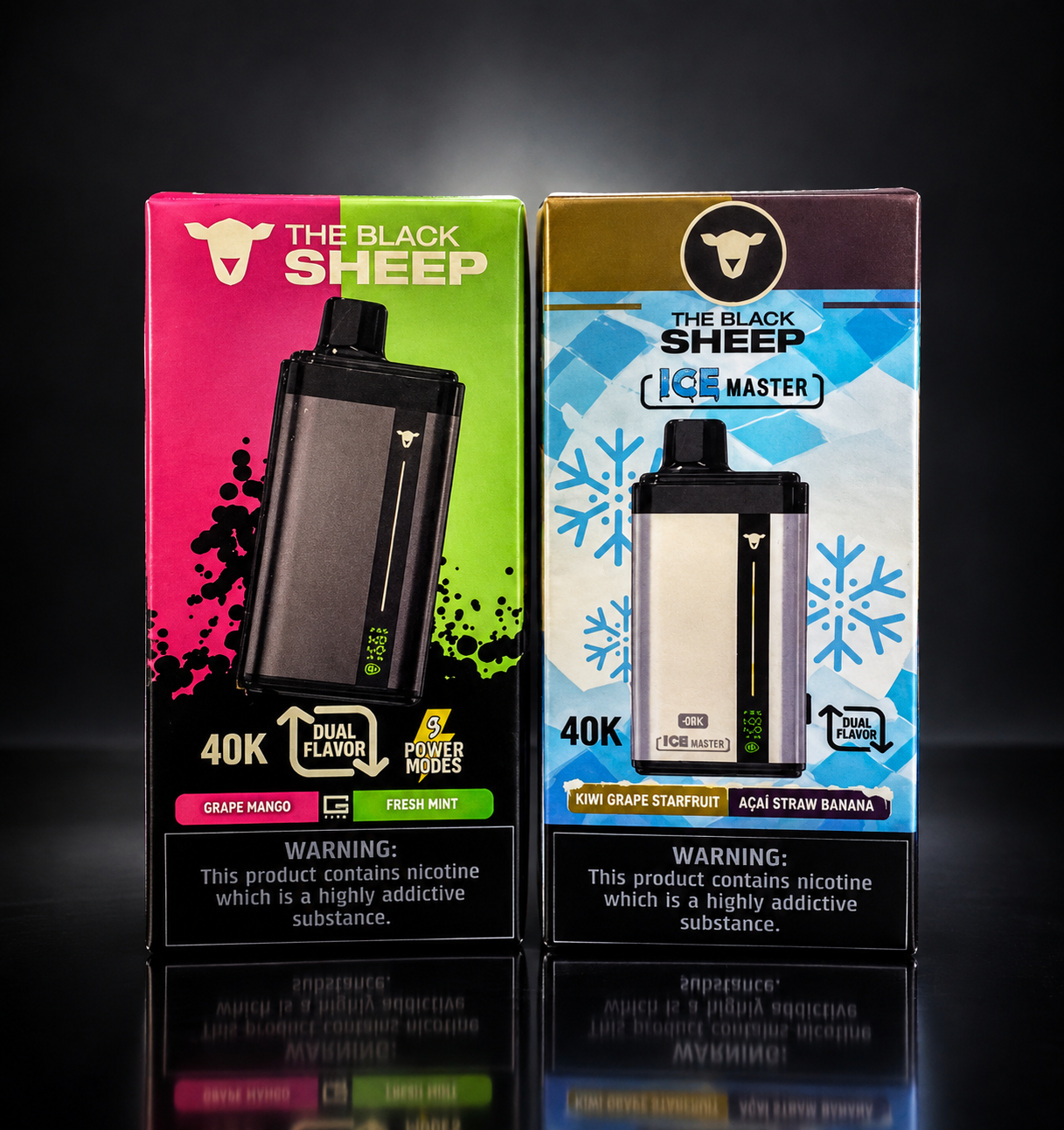 Kiwi Uva X Açai Morango e Banana - The Black Sheep 40K Dual Flavor
