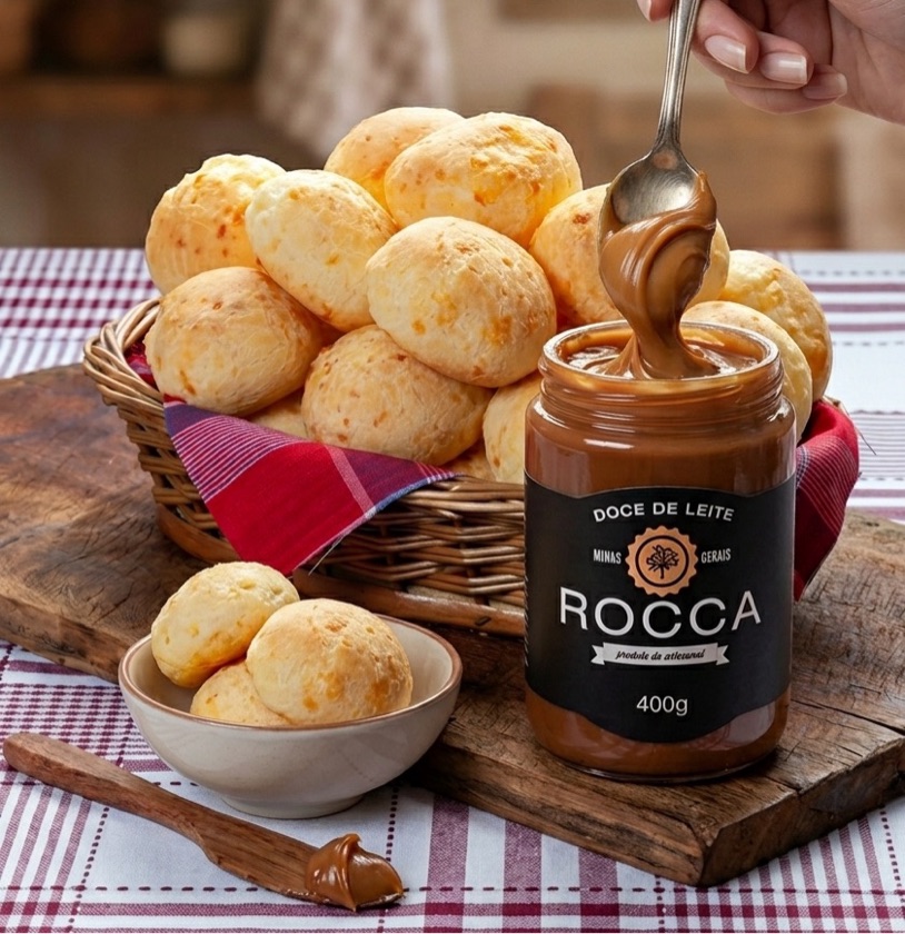 1KG Pão de Queijo e Doce de Leite Rocca