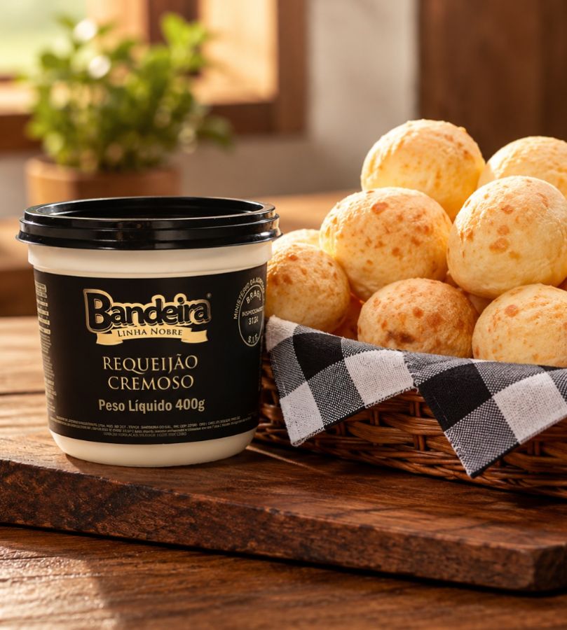 1 Requeijão + 1kg Pão de Queijo Natural