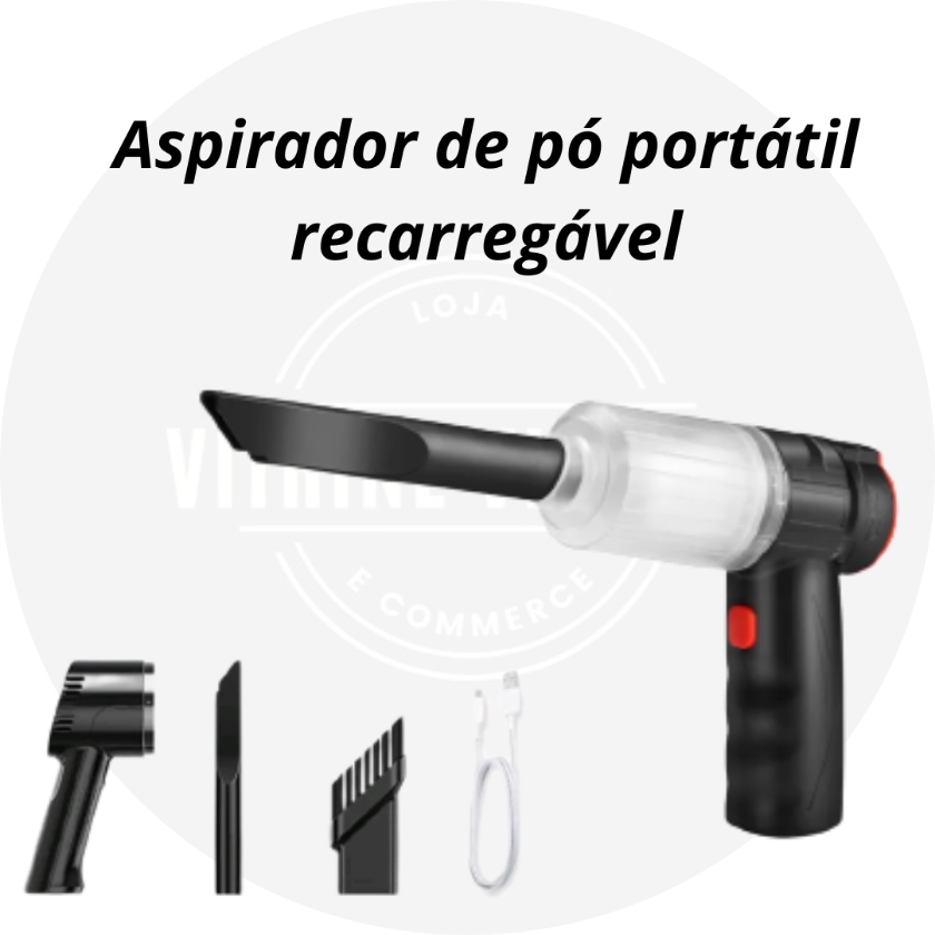 Aspirador de pó portátil recarregável
