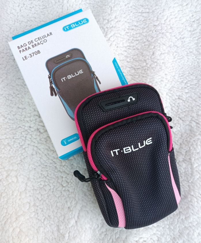 Bag bolsa de celular para braço rosa