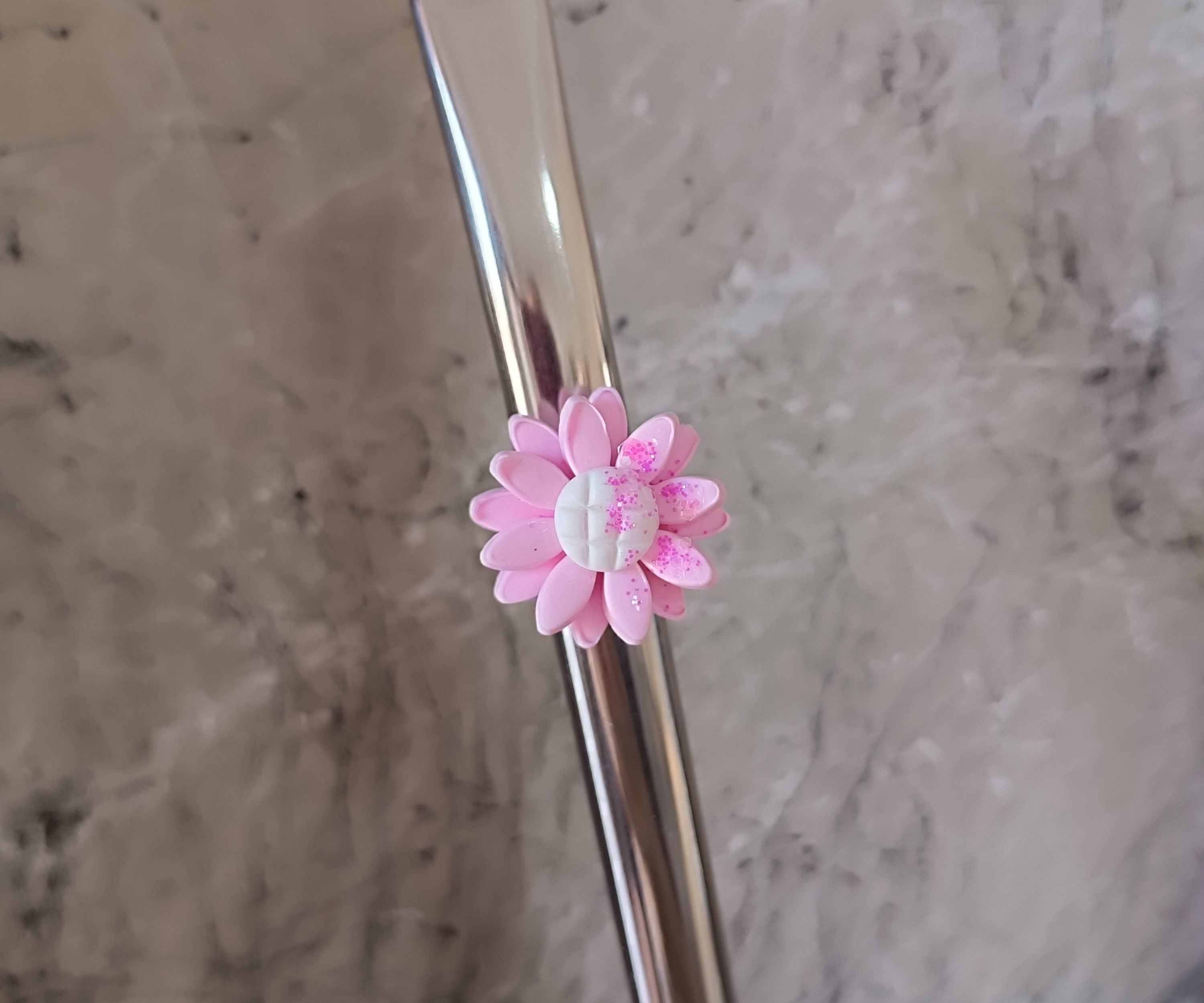 Biscuit enfeite bomba flor rosa