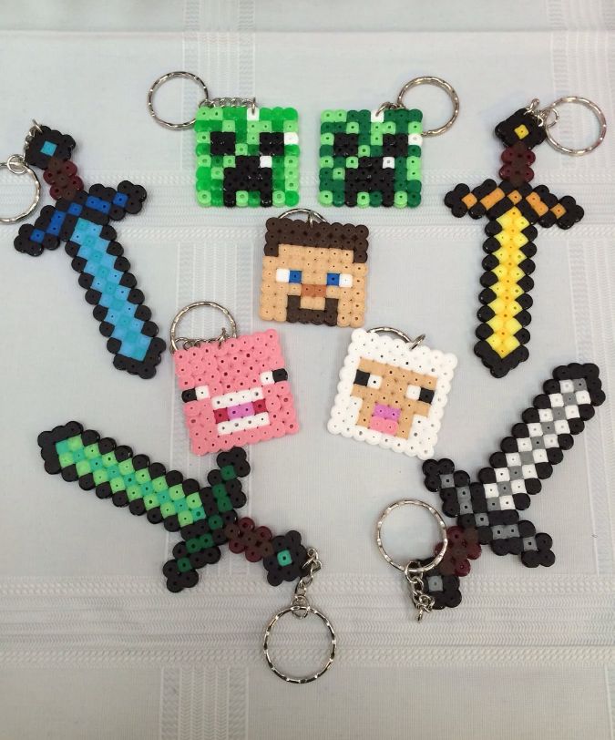 llaveros minecraft