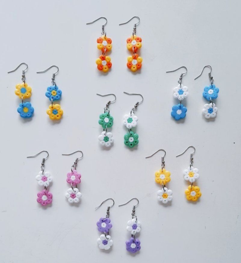 Aretes flor gancho
