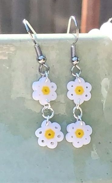 Aretes flor gancho