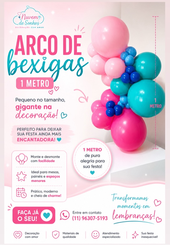 Arco de bexigas delivery