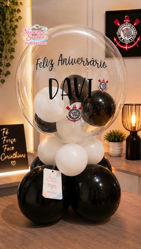 Balão Bubble Personalizado – Corinthians
