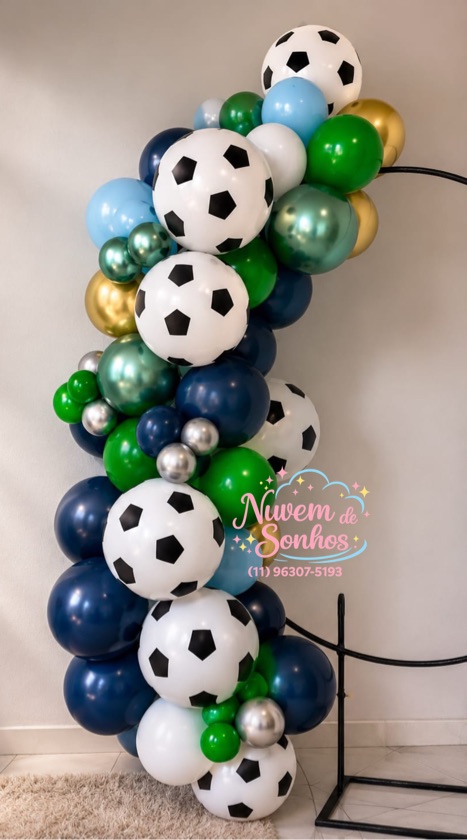 Arco de balões futebol