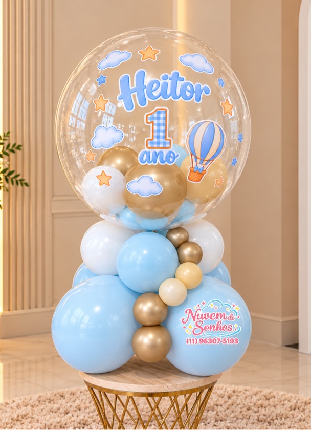 Balão personalizado temática urso baloeiro