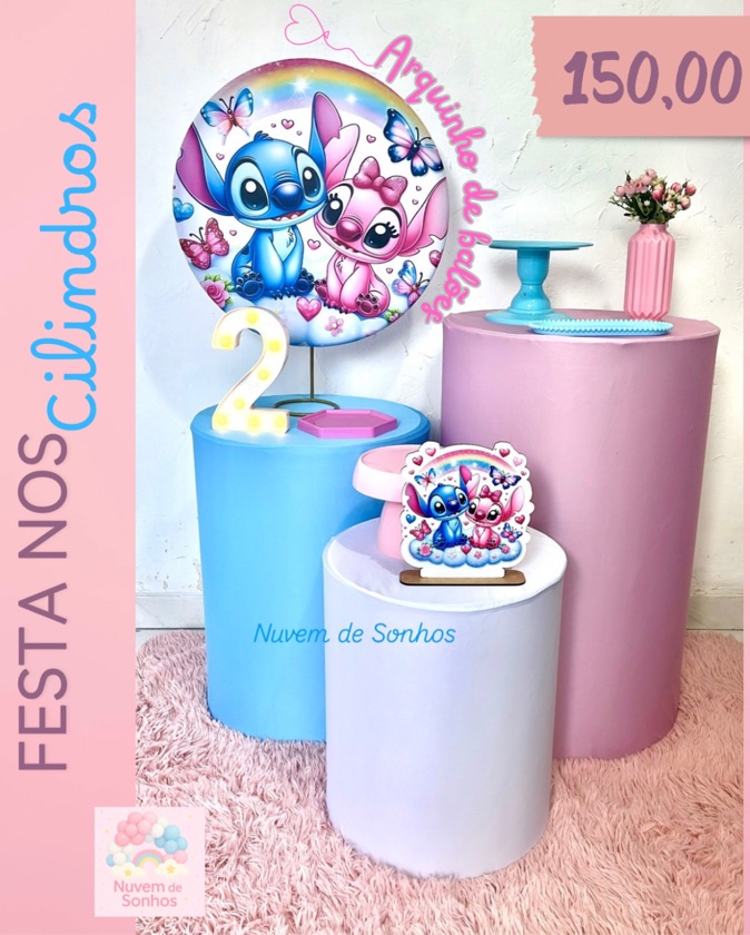Festa no cilindros - Angel e Stitch