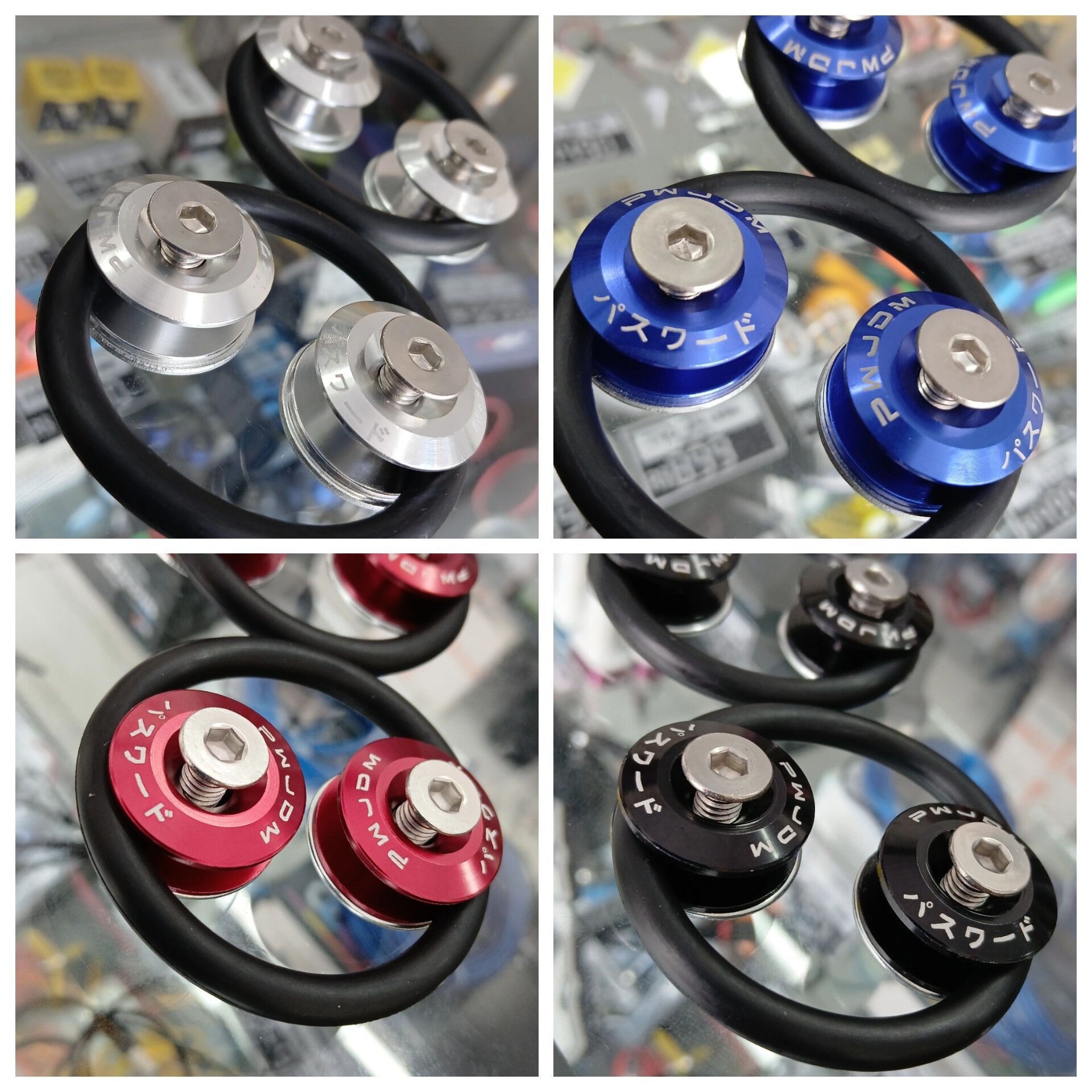 (2 pares) Anilhas fixadoras de parachoque