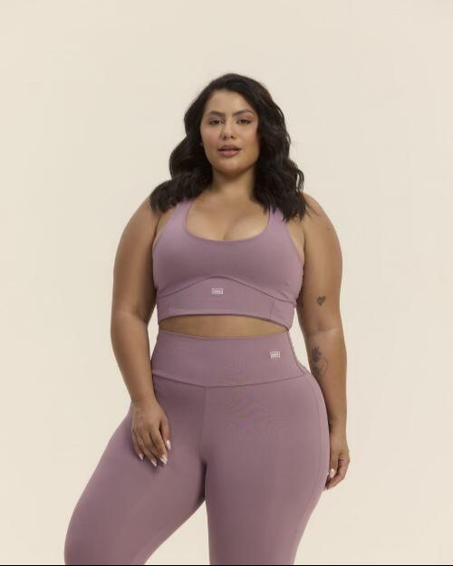 Conj Legging - REF 233 - TAM G2 - Cor Lavanda - Poliamida - Linha PLUS SIZE