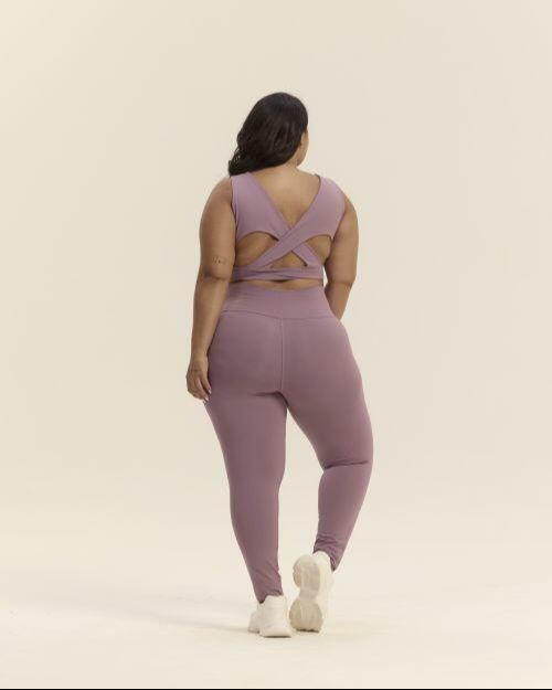 Conj Legging - REF 242 - TAM G2 - Cor Lavanda - Poliamida - Linha PLUS SIZE