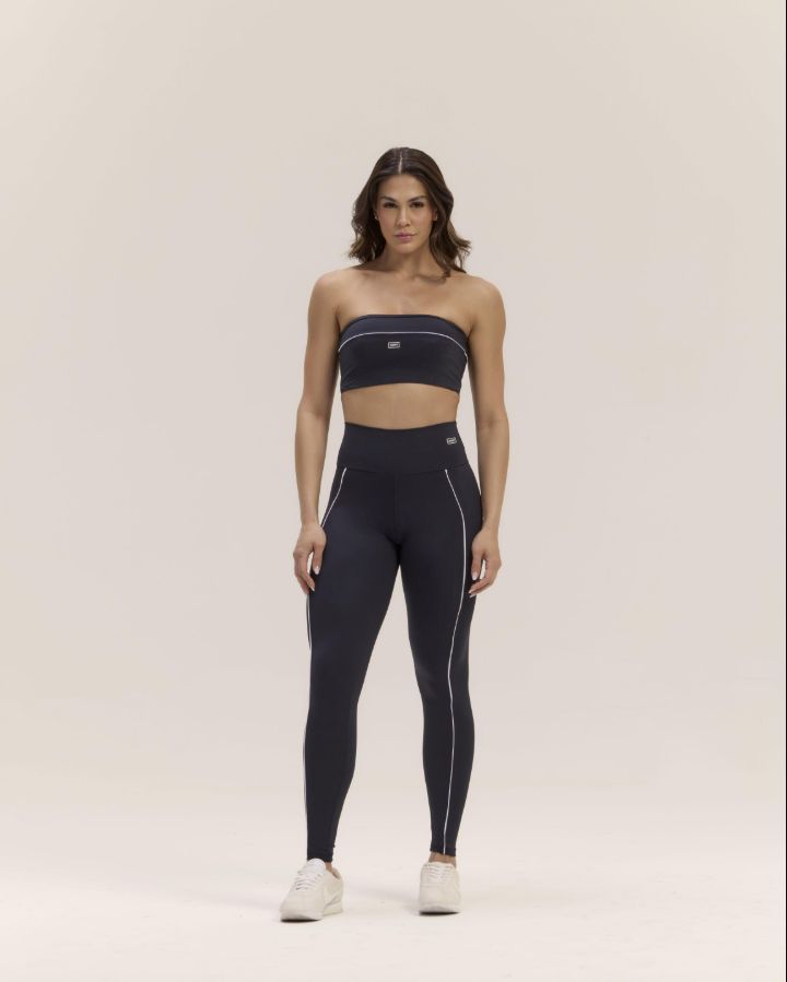 Conj Legging - REF 232 - TAM M - Cor Azul Escuro - Poliamida - Linha PREMIUM