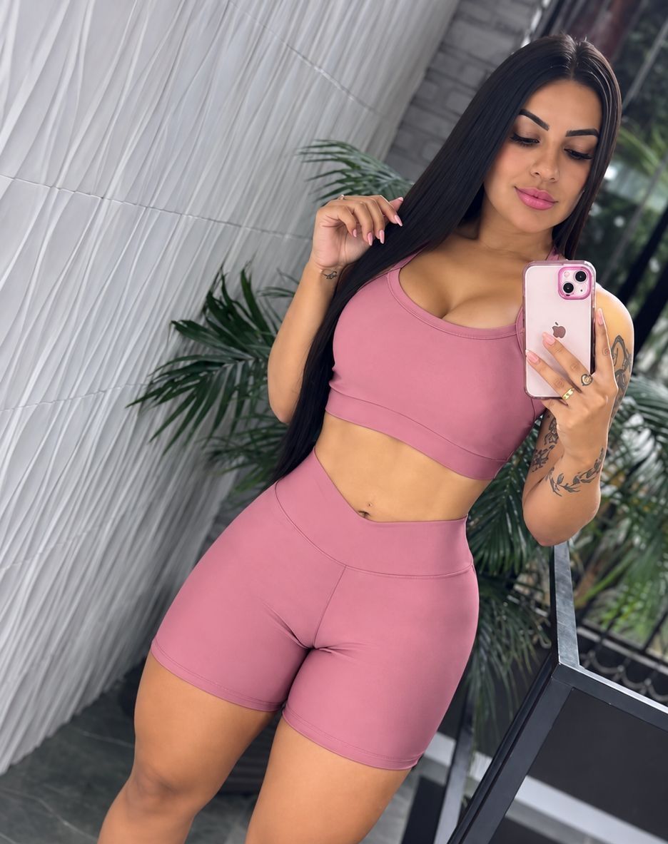 Conj Short - REF 392 - TAM M/G - Cor Variada - Suplex - Linha ESSENCIAL