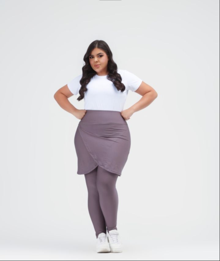 Calça saia - REF 268 - TAM Único (38-42) - Cor Lilás - Suplex - Linha ESSENCIAL