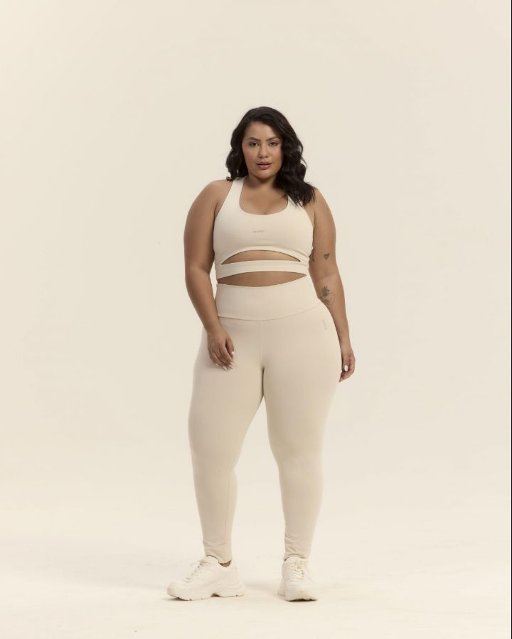 Conj Legging - REF 241 - TAM G2 - Cor Off - Poliamida - Linha PLUS SIZE