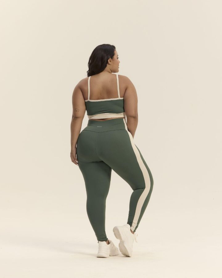 Conj Legging - REF 238 - TAM G2 - Cor Verde Escuro - Poliamida - Linha PLUS SIZE