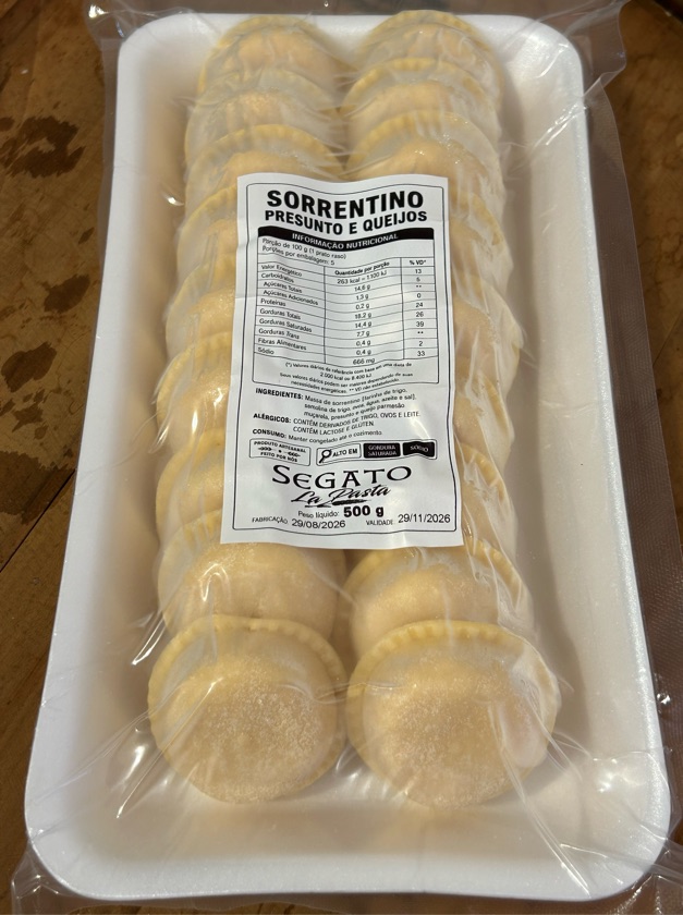Sorrentino de Presunto e queijos 500 gr