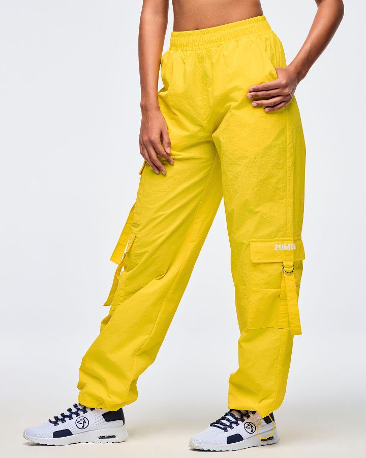 Apres Zumba High Rise Cargo Pants With Tassels