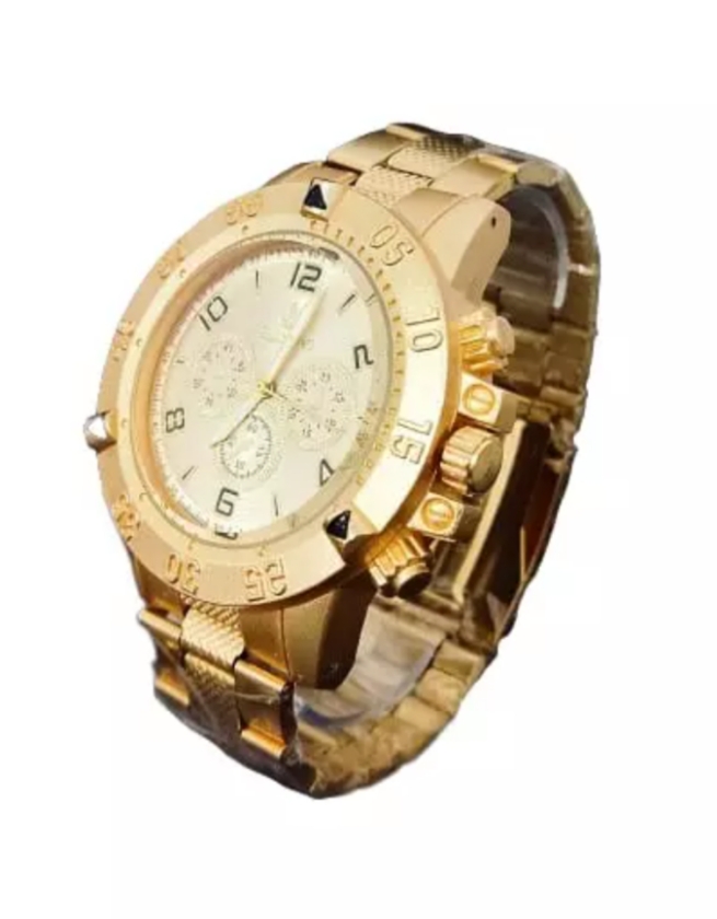 Pallyjane Poseidon Aço Dourado e Preto A Prova D'Água