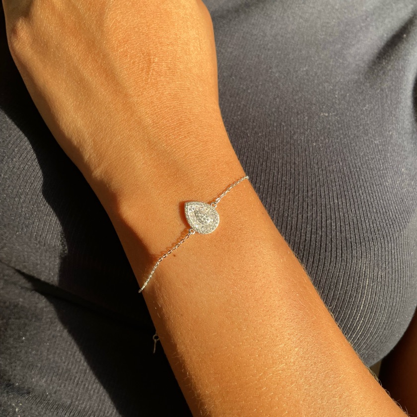 Pulseira gota cravejada