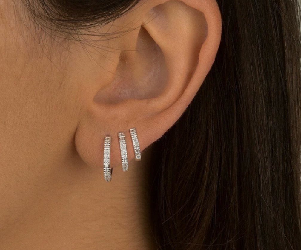 Argola Click Cravejada 13mm