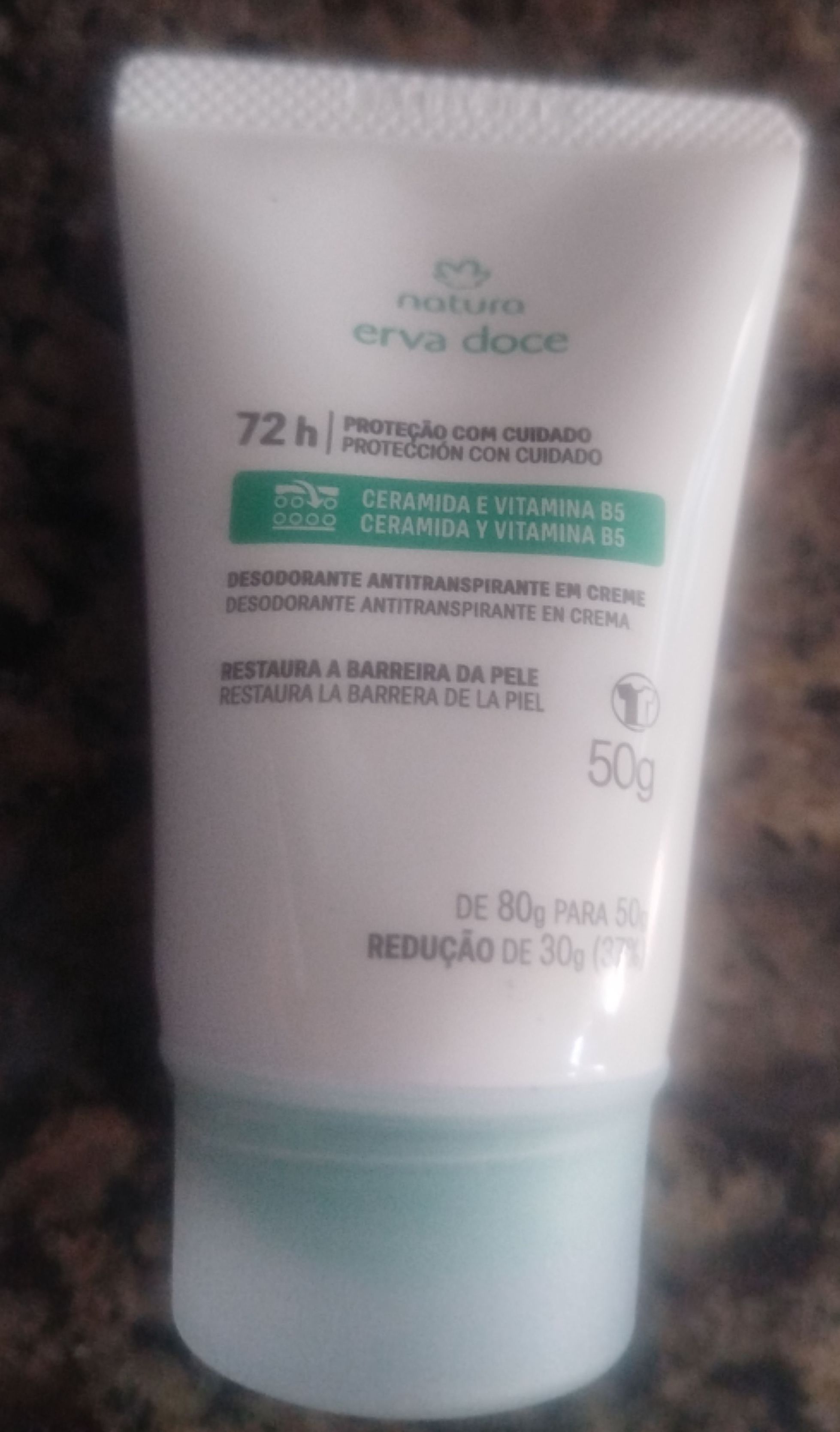 Natura desodorante em creme erva doce