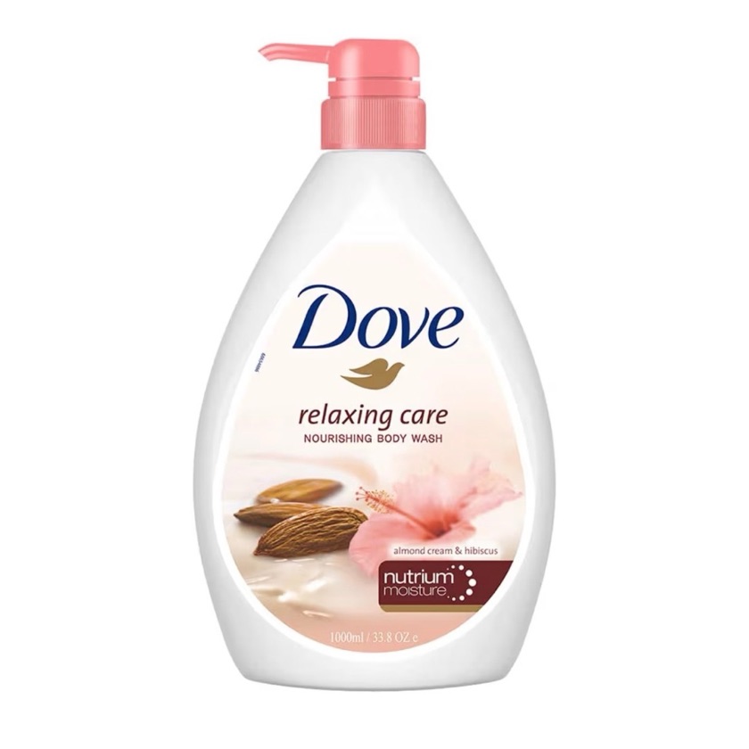 Dove Relaxing Almond Cream Body Wash with Hibiscus for Smooth Skin, Soft & Sweet Scent 1L