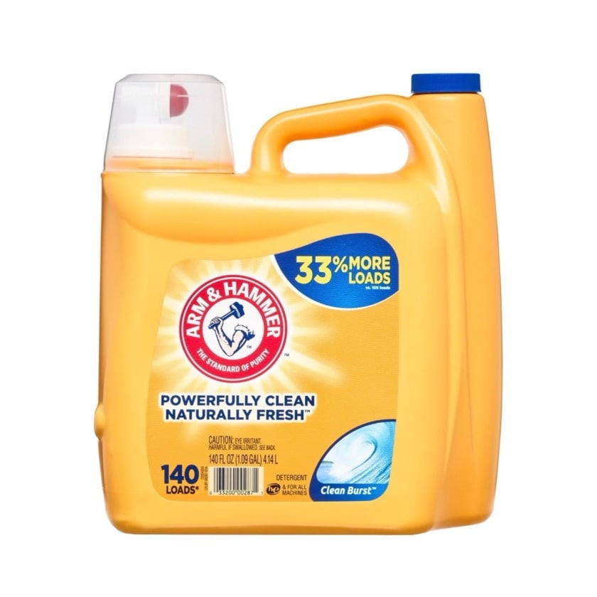 ARM & HAMMER Liquid Laundry Detergent Soap, Clean Burst Fresh, 140 fl oz
