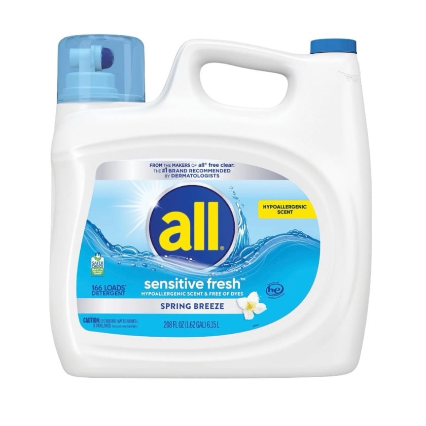 all Liquid Laundry Detergent, Sensitive Fresh, 208 oz