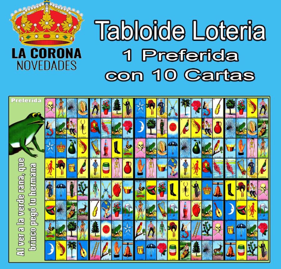 1 Preferida 10 Cartas Sencillas Tabloide de Loteria