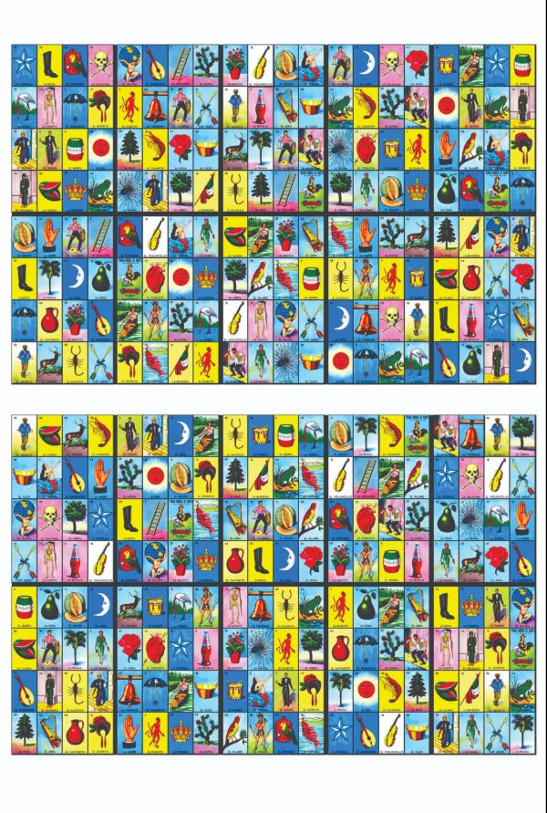 2 Juegos de 10 cartas sencillas Tabloide de Loteria