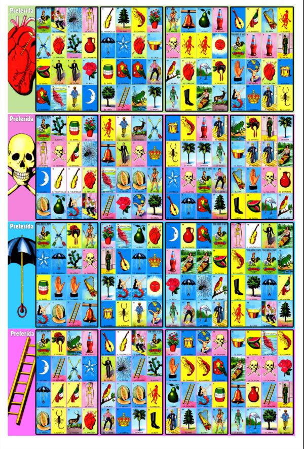 1 Preferida 4 juegos d 4 cartas Dobles x hoja
