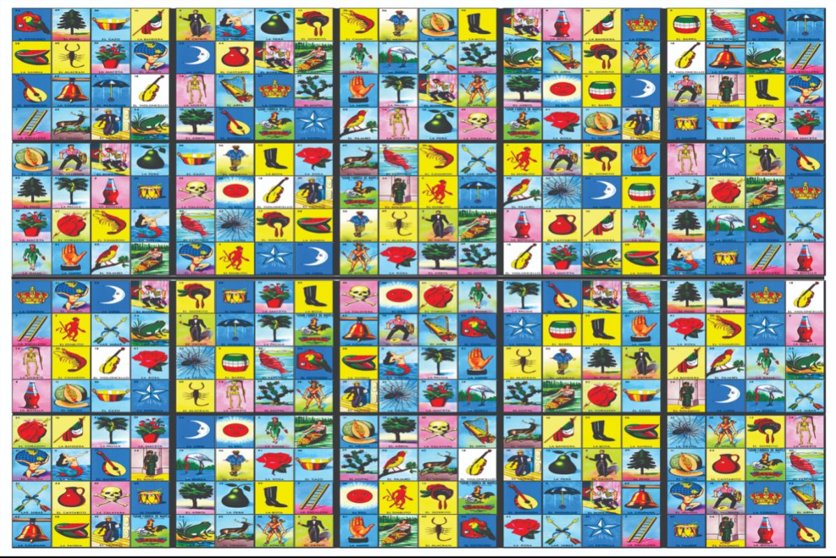 20 cartas sencillas Tabloide de Loteria