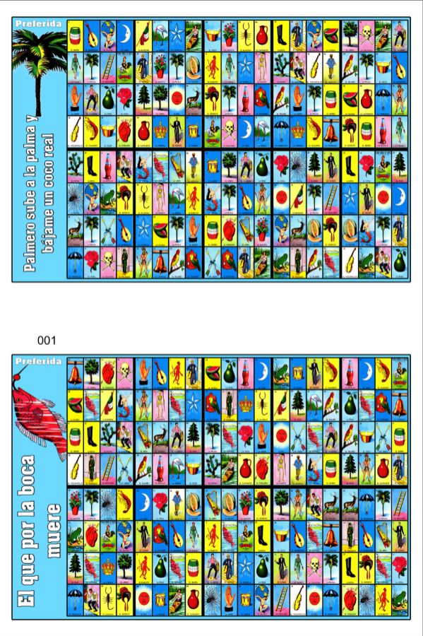 1 Preferida 2 juegos d 10 cartas Sencillas x hoja