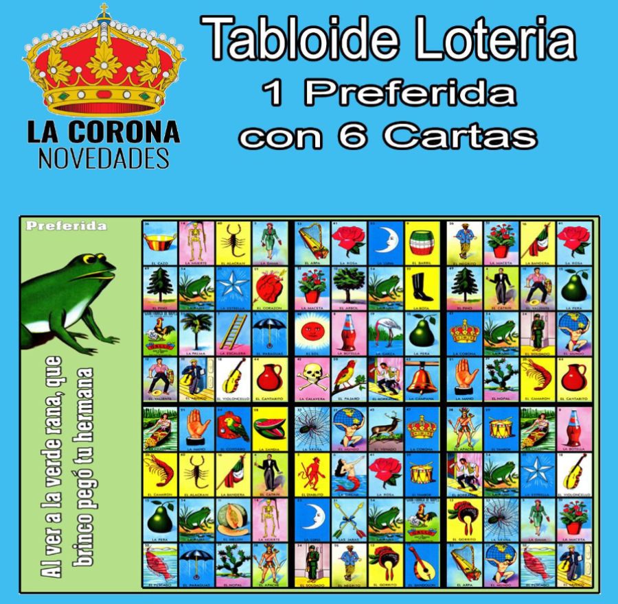 1 Preferida 6 Cartas Sencillas Tabloide de Loteria