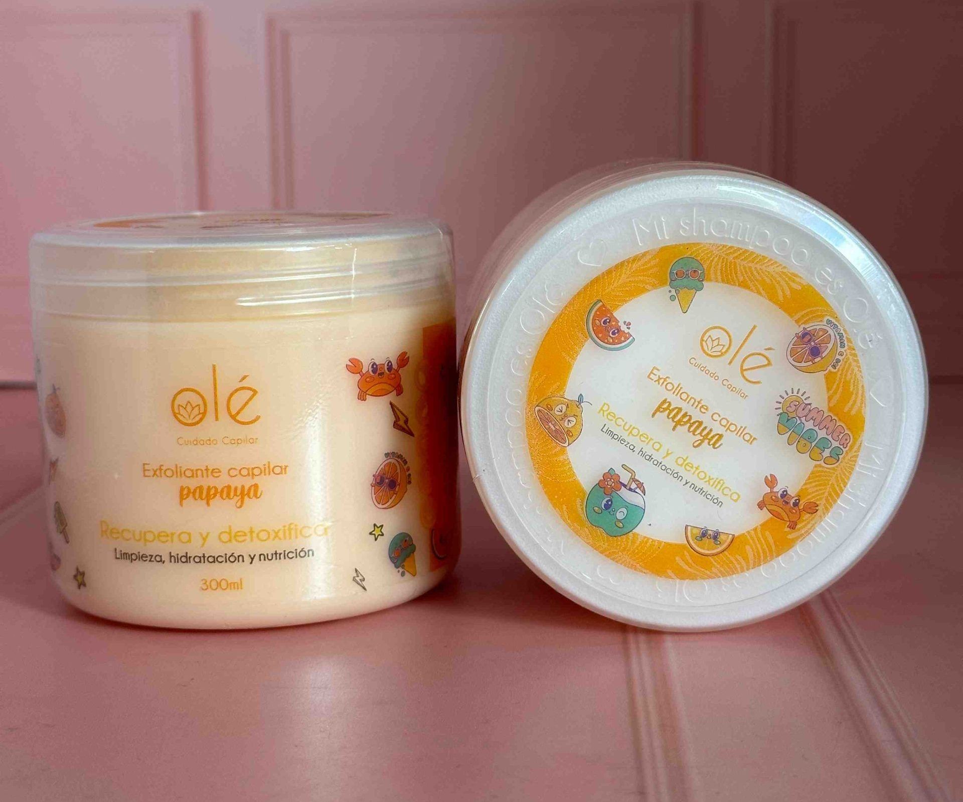Exfoliante capilar de papaya
