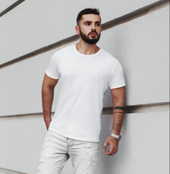 1 Playera Blanca piel de durazno