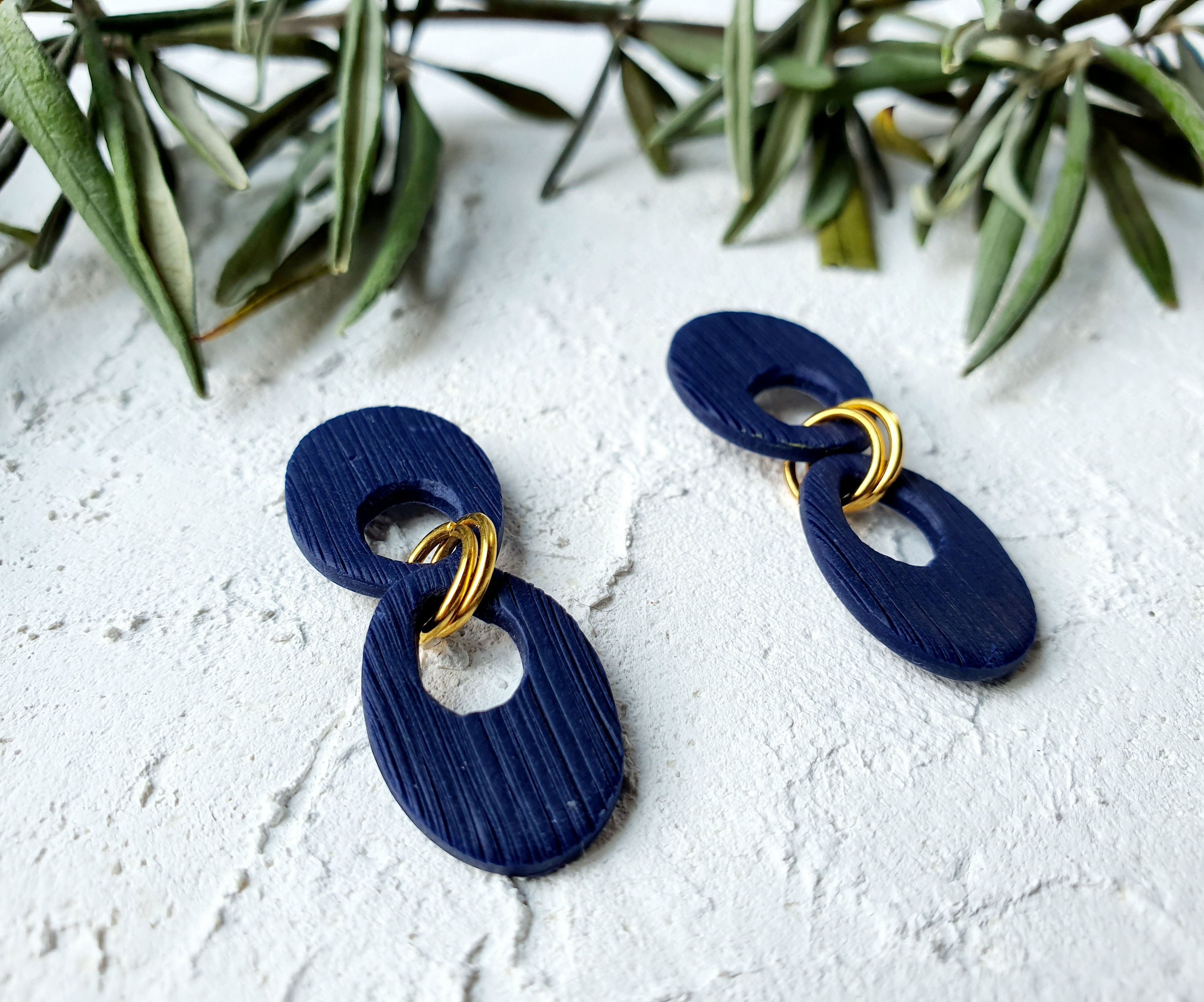 Navy, double pebble