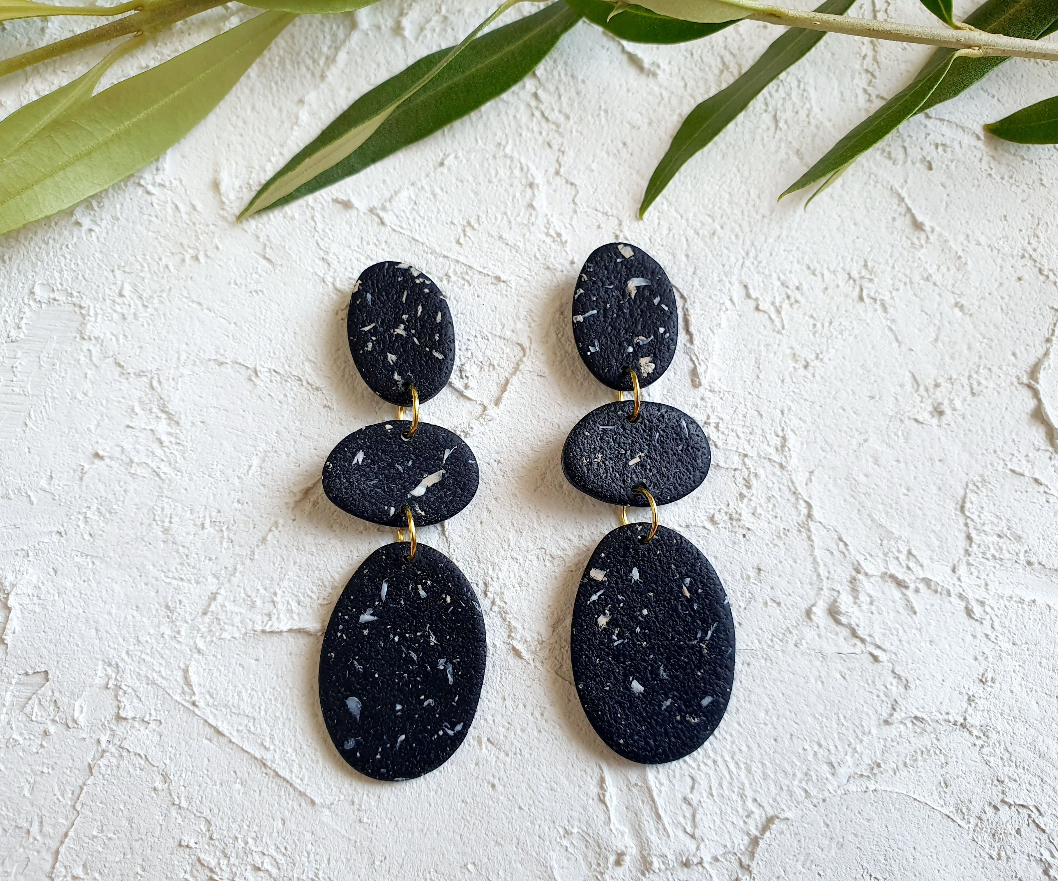 Black terrazzo pebbles